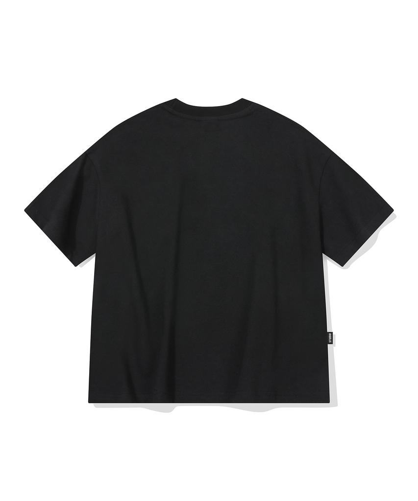 CPGN STUDIO Kitty Home Crop Short Sleeve T-Shirt Black