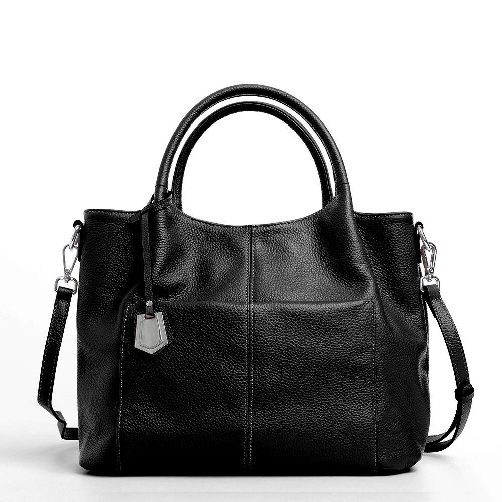 Pierwsza warstwa skóry bydlęcej Duża pojemność damska torba Prawdziwa skóra Miękka skóra Klasyczna torba na ramię przenośna damska