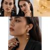 Alloy Geometric Fashionable Earrings For Women In Chic Gold Finish Plated