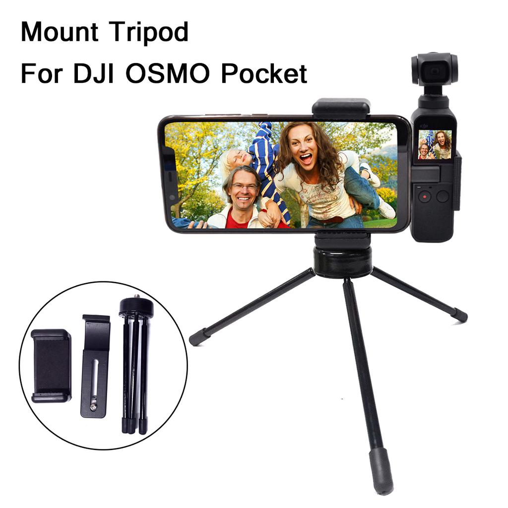 For DJI OSMO Pocket Extended Mount Bracket Stand+Phone Clip Holder+Tripod Kit BE
