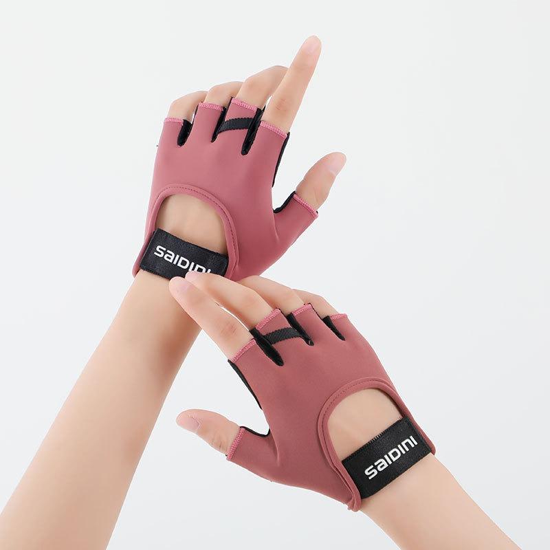

Fitness Gloves Half Finger Outdoor Sports Wear-resistant Anti Cocoon Lightweight Breathable Non Slip Cycling L червоний