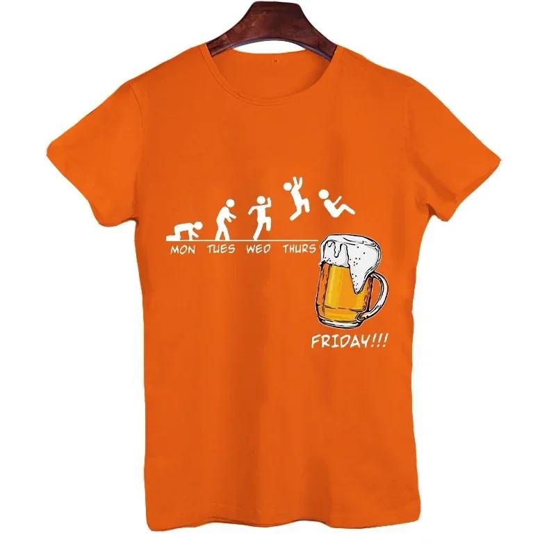 Men T-Shirts Mon Tues Wed Thurs Friday Beer Men Summer Tshirt Harajuku Streetwear Hip Hop Mens T Shirt Male Fashion Trend Tees