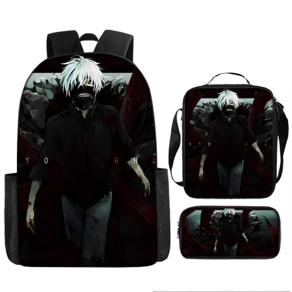 Anime Peripheral Backpack Tokyo Ghoul Food Backpack Kimuken School Bag Computer Bag Tokyo Ghoul Backpack