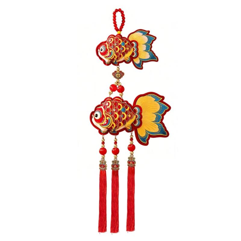 Strong Hook Fabric Festival Hanging Ornament For Chinese New Year Decoration Multi Purpose Accessories