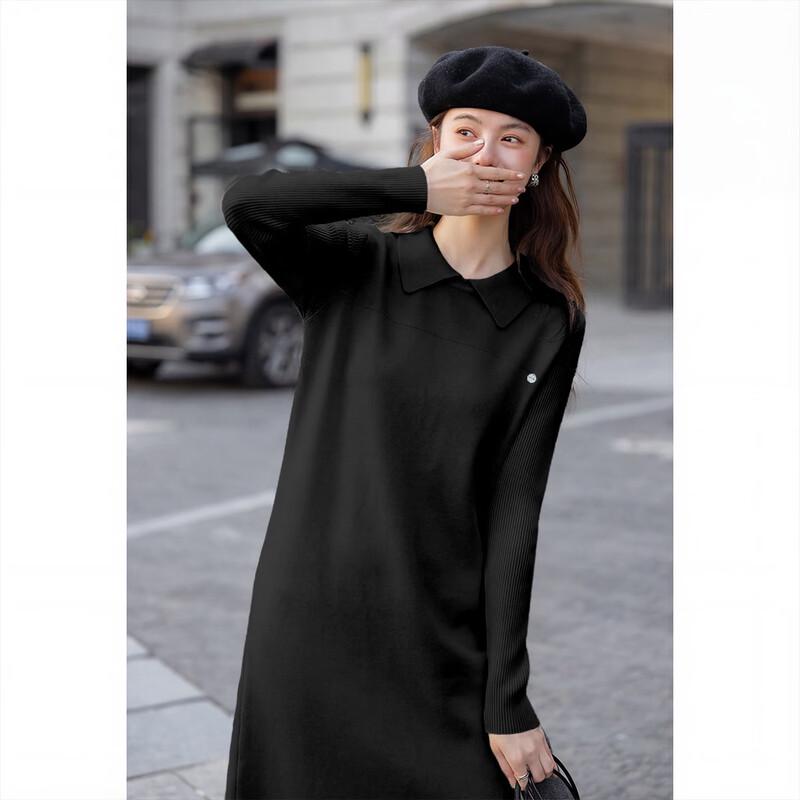 Chic Doll Collar Knitted Dress Set