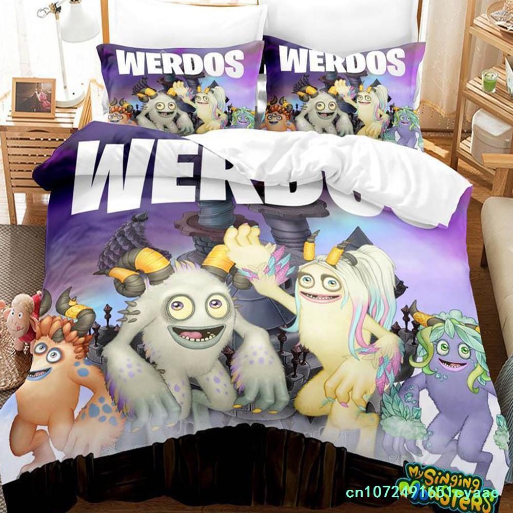 Spiel My Singing Monsters Bettwäsche-Set Einzelbett Twin Full Queen King Size Bettwäsche-Set Erwachsener Kinderzimmer Bettbezug-Sets Heimtextilien