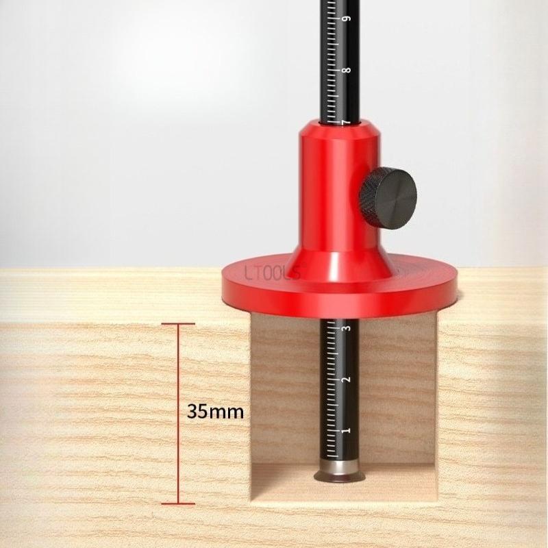 15cm/6inch Fine Wooden Tenon Scriber Quick Depth Measurement Marking Ruler Parallel Line Drawing Tool Adjustable Scribing Ruler