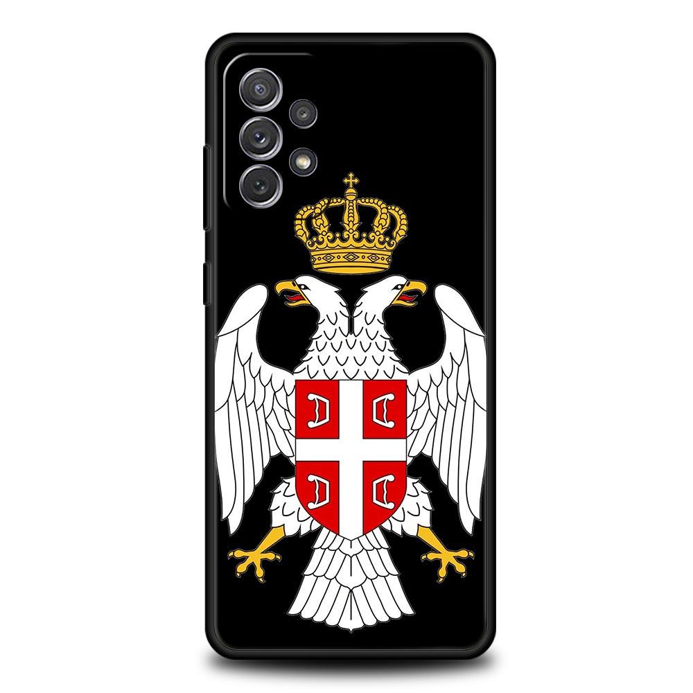 Phone Case For Samsung Galaxy A15 A13 A51 A71 A41 A31 A21S A03S A05 A35 A32 A55 A23 A25 A33 A53 A73 5G Serbia Flag TPU Cover