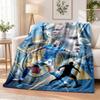 Coperta in Flanella Stampata Erling Haaland Caldo Comfort Coperta da Letto Per Decorazione Interna della Casa