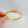 Vietnam Gold-Plated Irregular Copper Bangle Bracelet for Women