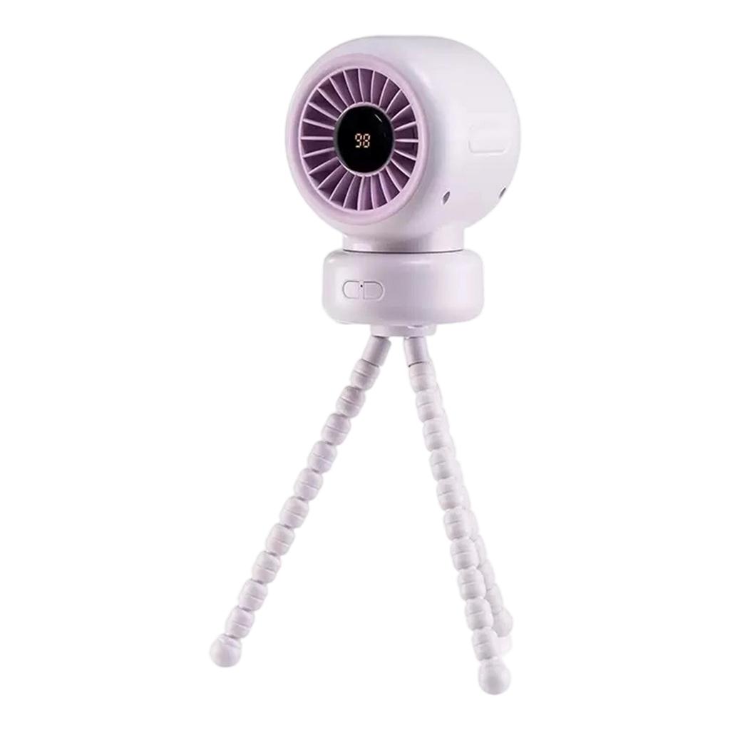 Portable Baby Stroller Fan with Flexible Tripod Stand USB Rechargeable Mini Fan for Travel Outdoor Use Adjustable Speed Settings