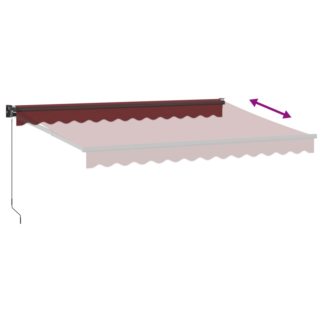Manual Awning Burgundy Red 350x250 Cm