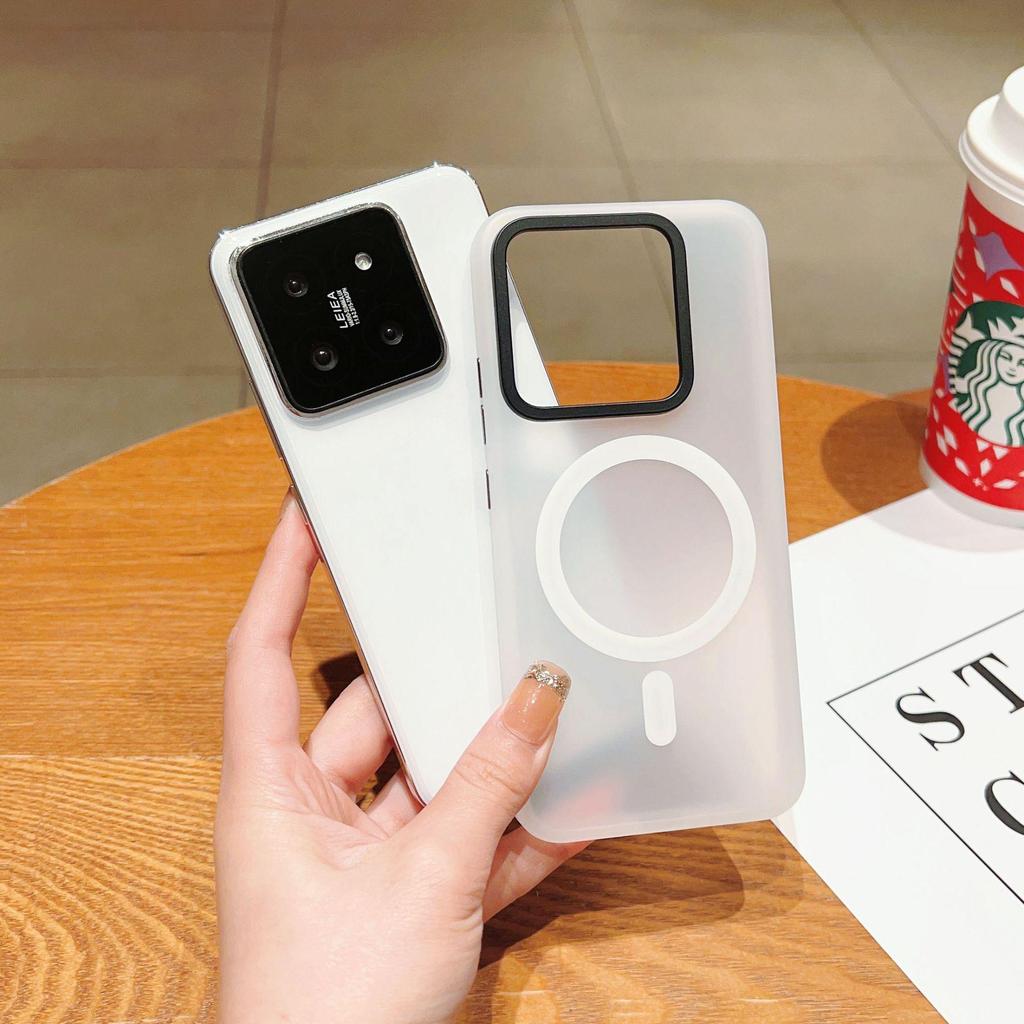 Xiaomi 17Promax & VIVO X300 Semi-transparent Magnetic Phone Case, Frosted Skin-feel, Find X9 Cover.