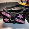 Star Pattern  Hot Girl Chain Shoulder Bags for Women Black Pink Handbag Luxury Designer Grunge Bag Gothic Motor Style Sling