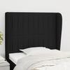 vidaXL Headboard with Ears Black 93x23x118/128 Cm Fabric