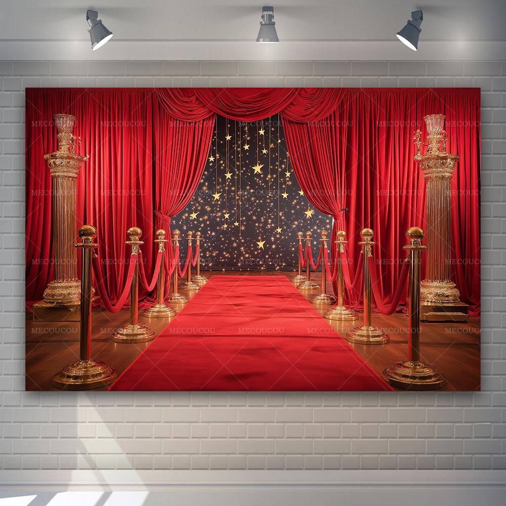 Sfondo Rosso di Lusso per Eventi, Ballo, Laurea, Cerimonia, Decorazione Sfondo per Fotografia a Casa e in Studio