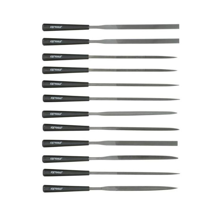 Jeu De Limes Aiguilles - KS TOOLS - 140.3050 - 12 Pièces - 145mm - Outils De Précision
