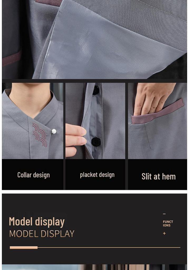 Unisex Plus Size Long Sleeve Hotel Cleaning Uniform