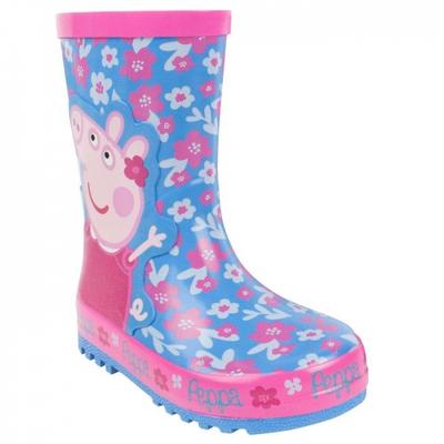 Girls Flower Wellington Boots