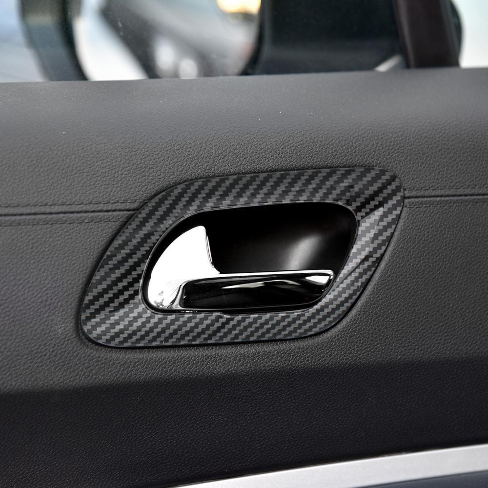 Auto Innen Türgriff Abdeckung Aufkleber für Peugeot 3008 2013 2014 2015 ABS Kohlefaser Verkleidung Aufkleber 4 Stück/Set Zubehör