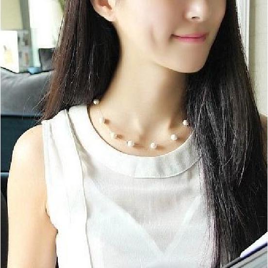 C013 Korean Exquisite Multi-Pearl Tassel Necklace Long Necklace Sweater Chain Exquisite Clothing Accessories Choker