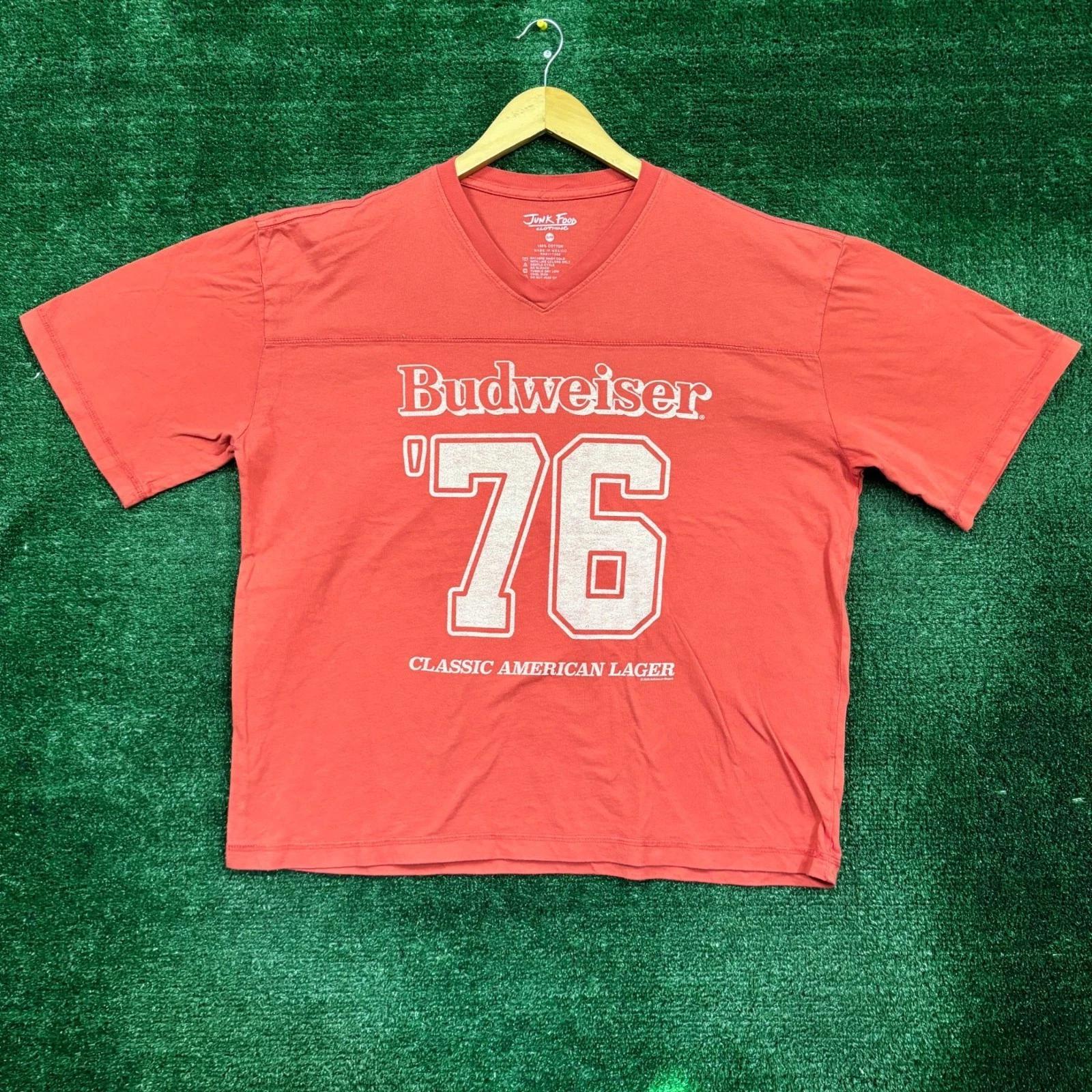 

Junk Food x Budweiser Classic American Lager 76 Oversized T-shirt Size S/M 4XL