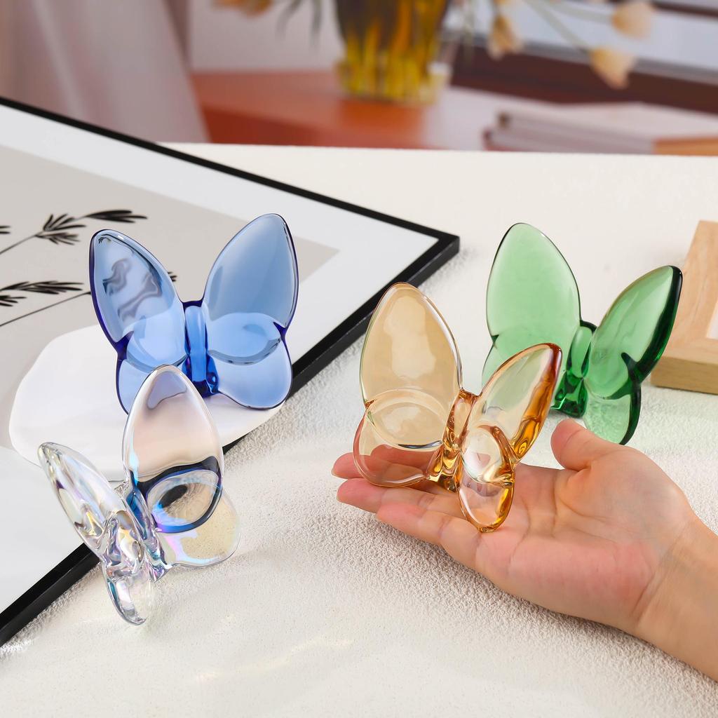 Creative Crystal Butterfly Ornament - Large Butterfly Design for Desk, Wedding, or Anniversary Decor