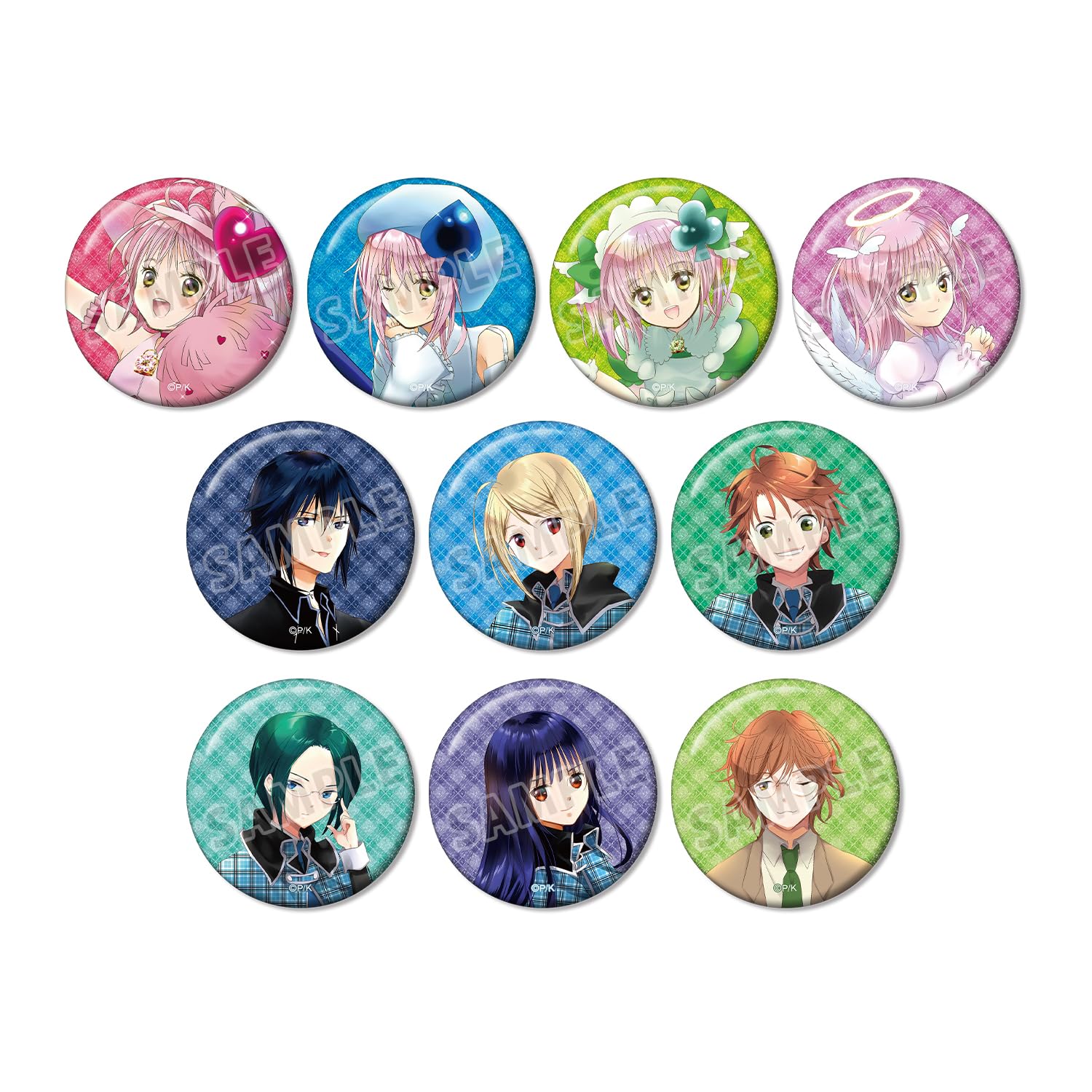 Shugo Chara Торговые Новое Издание Иллюстрация на Обложке Блестящие Металлические Значки Коробка из 10 шт.