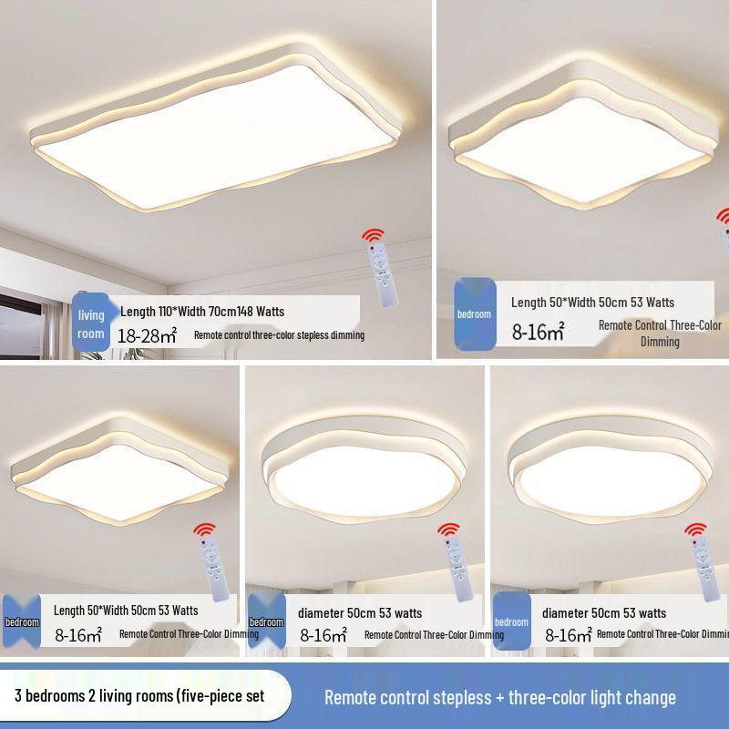 2025 Smart Voice-Controlled Full Spectrum Living Room and Bedroom Ceiling Light Package