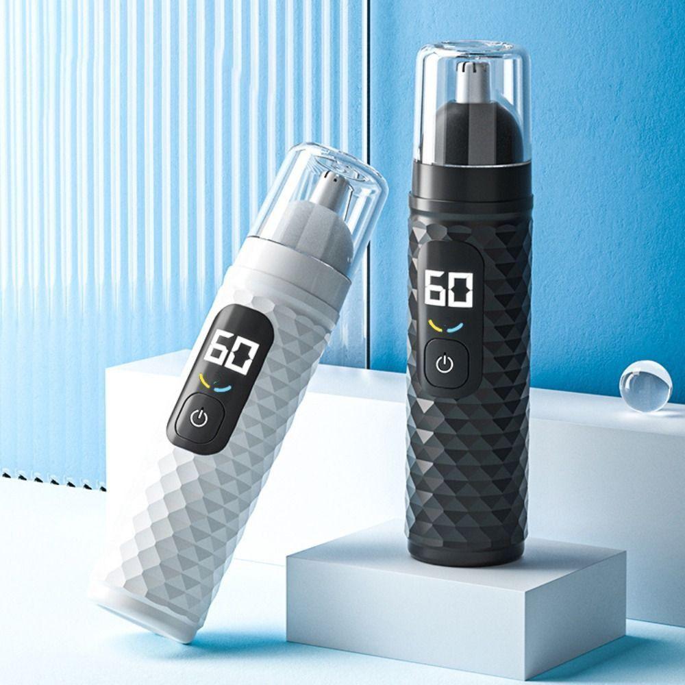 2 In 1 Men's Electric Razor Digital Display Electric Shaver Mini Nostril Cleaning Trimmer  Bathroom