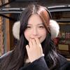 New Winter Luxury Women Warm Real Natural Mink Fur Earmuff Outdoor Fashion Mink Fur Earmuffs Girl Winter Ear Protection