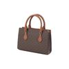 Michael Kors Mk Sheila Ciondolo Logo Classico Borsa Tote con Zip Borsa della Spesa Tela Rivestita a Mano a Spalla Crossbody Piccola 35S3G6HS5B-BROWN
