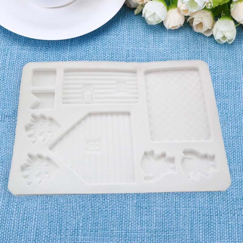 Buy Creative Christmas Gingerbread House Shaped Chocolate Mold Cake