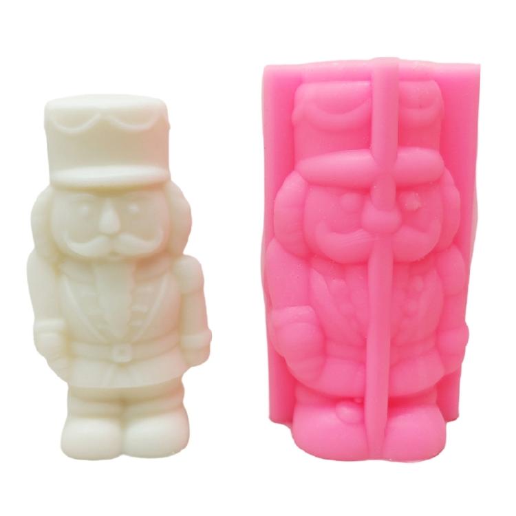 Homemade Nutcrackers Designs Silicone Mold Silicone Nutcrackers Mold for Handmade Candle, Resin Art, and Clay Sculpting