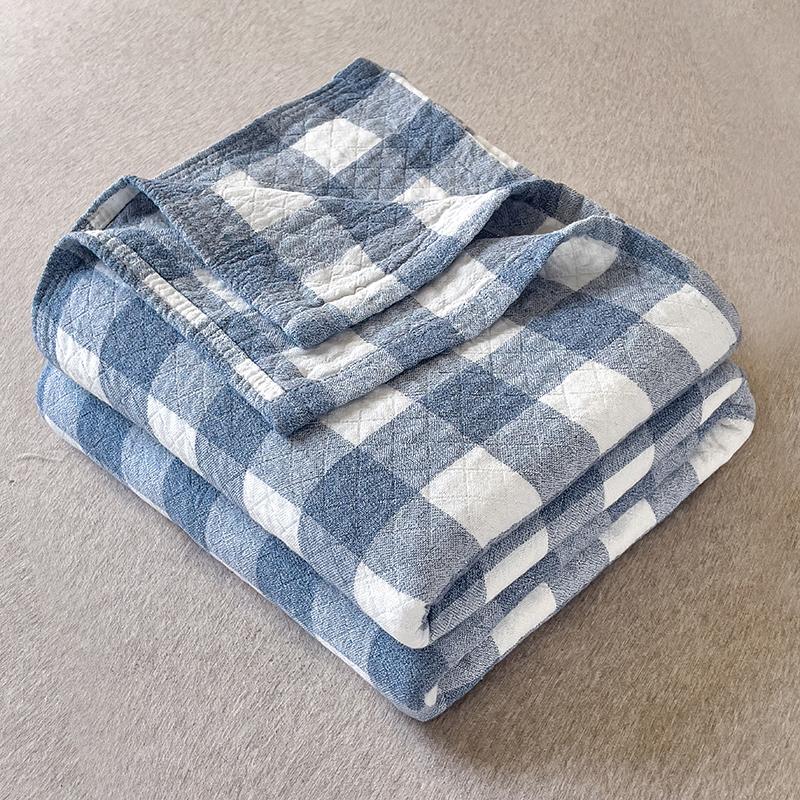 Japanese-style cotton washed cotton towel quilt, three-layer gauze thin summer cool quilt, office nap blanket, sofa blanket