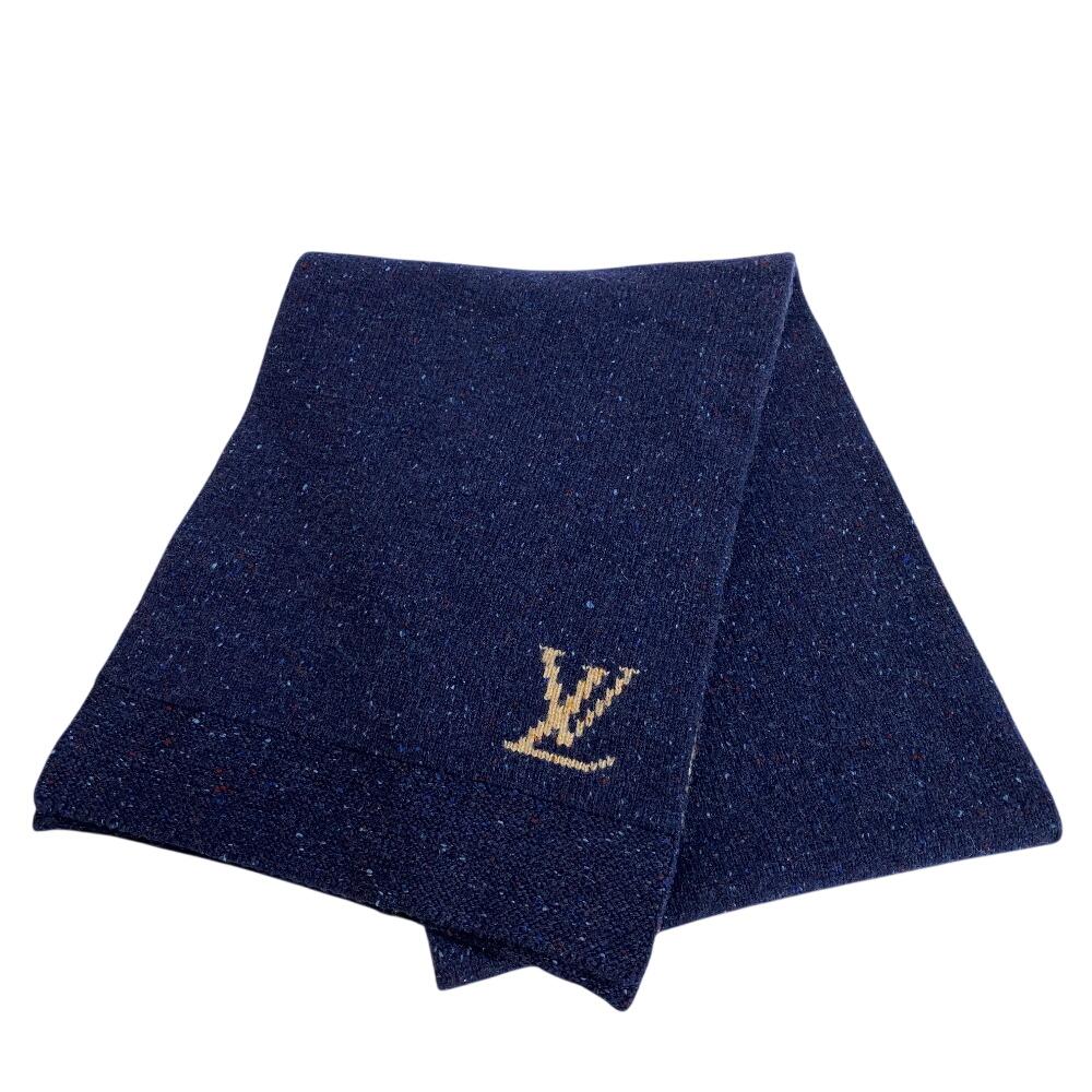 LOUIS VUITTON LV logo cashmere Scarf beige cashmere mens Used