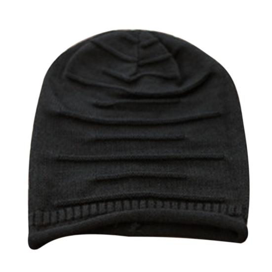 

Женская и мужская зимняя теплая мешковатая шапка-бини, вязаная крючком лыжная шапка, негабаритная шляпа с напуском чёрный