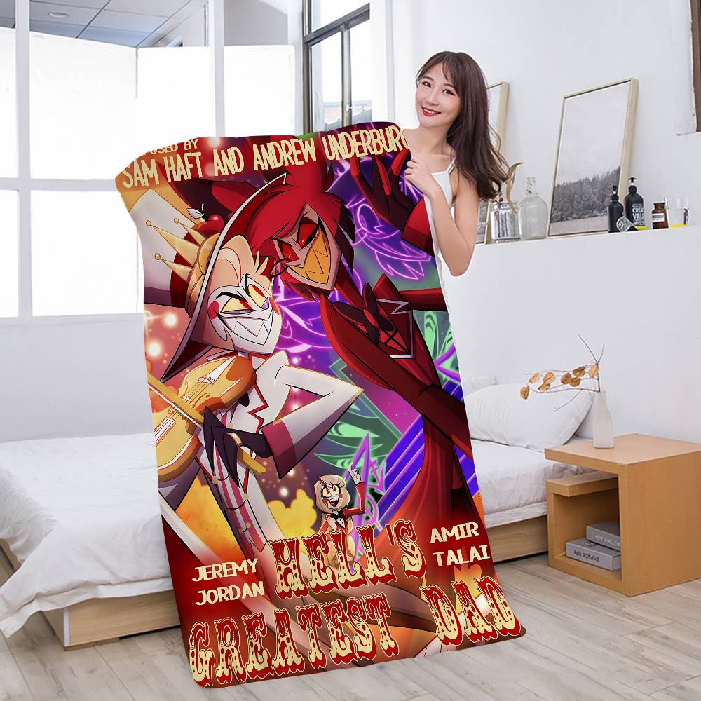 Cartone Animato H-Hazbin H-Hotels Anime Anime Asciugamano da Spiaggia per Nuoto Morbido Assorbente Panno Lavabile Regali per Bambini Per Bambini Viaggio Campeggio