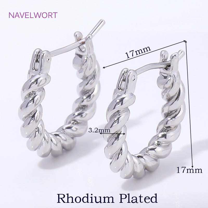 18K Gold Plated Brass Hoop Earring Huggie Earring,High Quality Round Earrings,Fashion Earring For Women Party Gifts