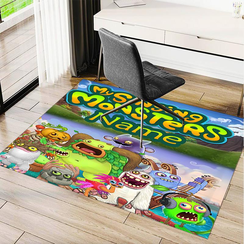 Customizable Name My Singing Monsters Mat-Non Slip Backing,Suitable for Living Room, Bedroom,Bathroom-Soft,Durable,Perfect Gift