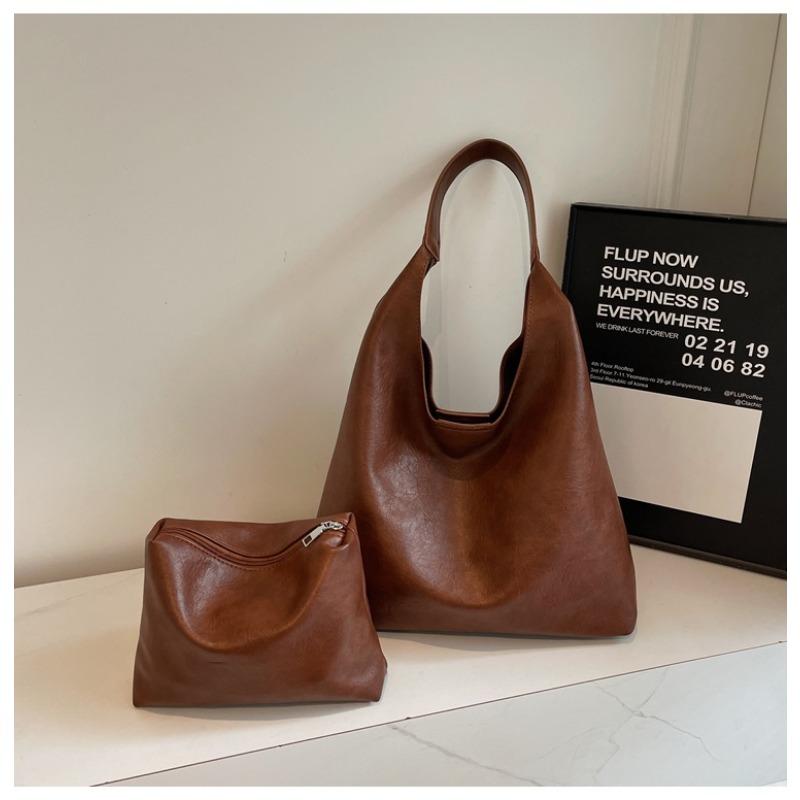 Shoulder Tote Bag 2025 New Retro College Style Large Capacity Bags