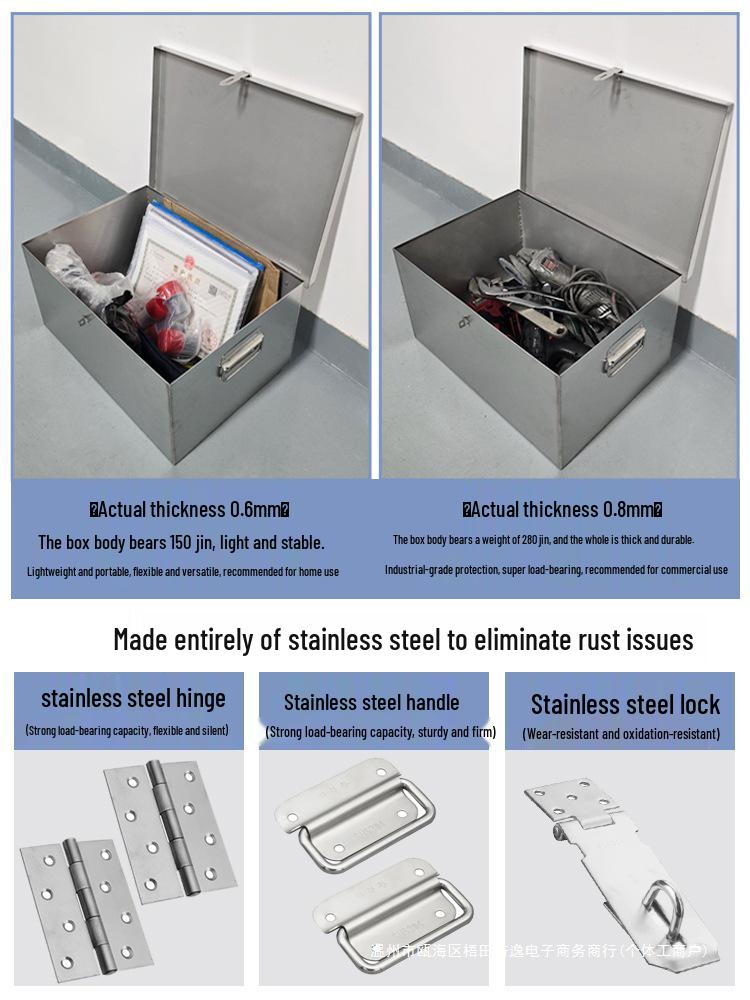 Multifunctional Stainless Steel Lockable Hardware Toolbox