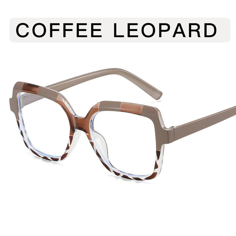 Color Blocking Glasses Pc Glasses Plain Glass Spectacles 14.8 * 4.6cm Anti Blue Light Glasses For Adults Men Everyday