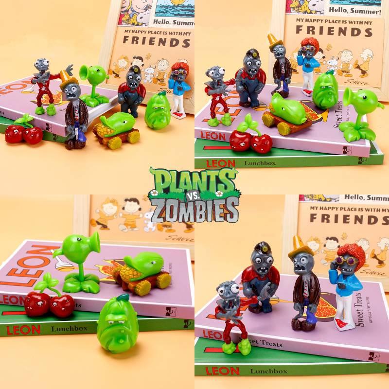 Plant Vs. Zombie Birthday Cake Decoration Peashooter Bomb Cherry Iron Bucket Zombie Cake Ornament