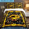 Jura-ssic Dinosaurs Battle 3PCS Bedding set,Ideal for 1pc Duvet Cover And 2pcs Pillowcases Perfect for Fan gift,Ideal for Bedroom, Dormitory