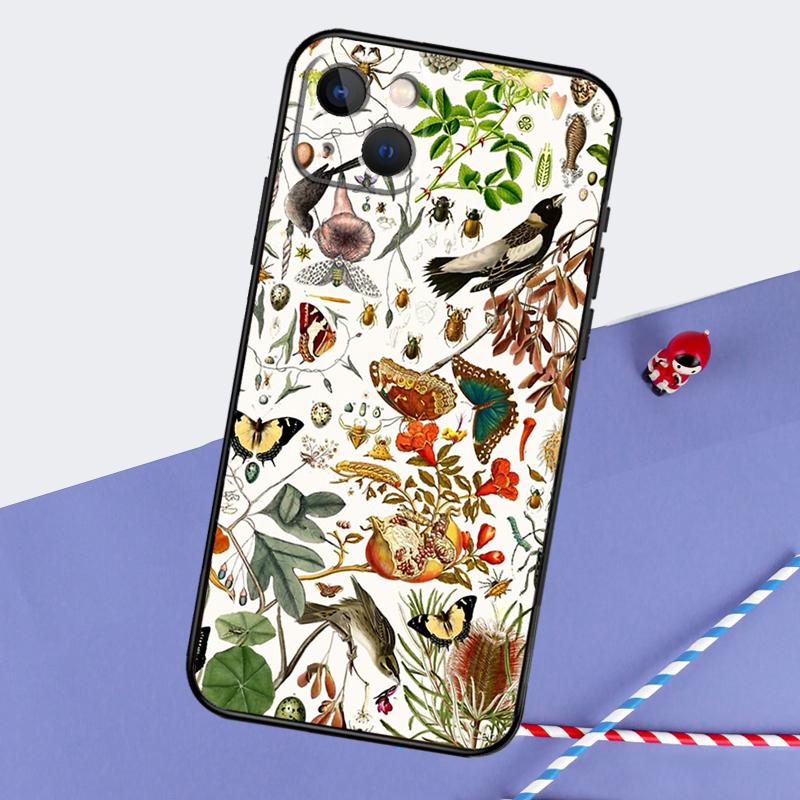 Cottagecore Frog Mushroom Moon Witchy Phone Case For iPhone 16 Pro Max 11 13 14 15 Pro Max 12 Mini XR 16 15 Plus 16e Back Cover