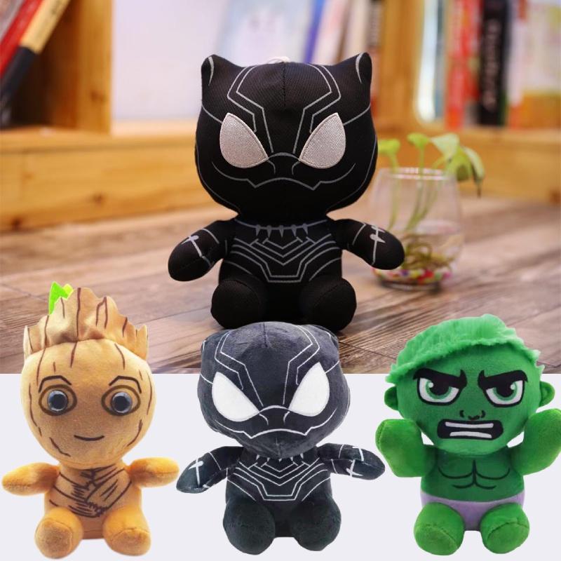 Marvel Avengers Black Panther Hulk Groot Plush Toys Soft Pp Cotton Stuffed Superheroes
