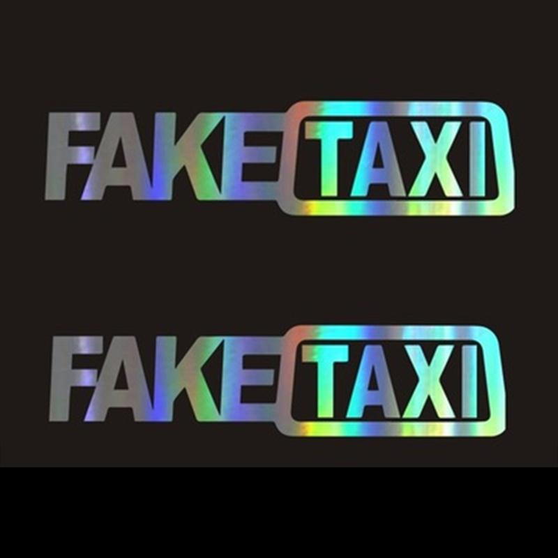 Universal FAKE TAXI Car Auto Sticker Decal Emblem Self Adhesive Vinyl For Car Funny Car Sticker