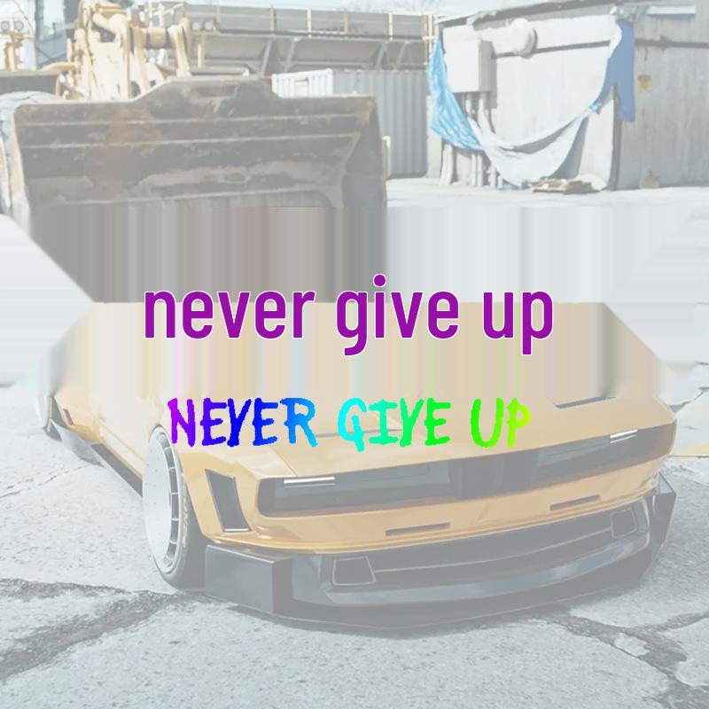 

Never Give Up Reflective Car and Motorcycle Body Sticker 20cm