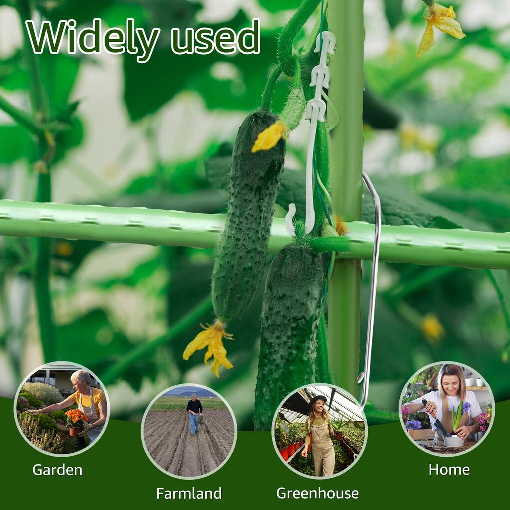 50Pcs Plant Trellis Connecting Buckles Climbing Pipe Support Fixing Tool Reusable Fixing Clamp for Garden Plant Connector